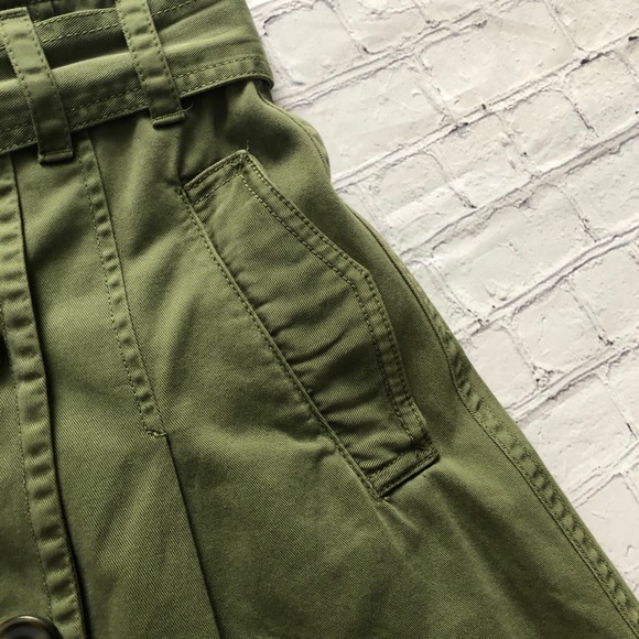 EUC! J. Crew Military Style Green Pleated Skirt 2 - Picture 5 of 12